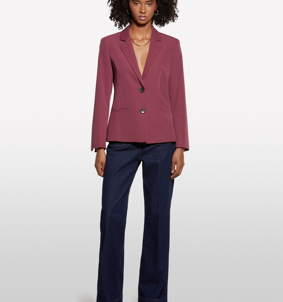 Burgundy slim fit blazer - women's blazers - Burgundy | Sisley image number 1